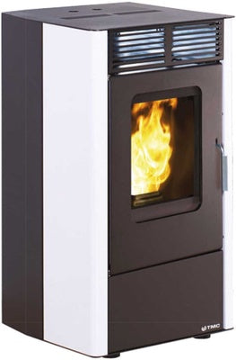 Estufa Pellets Tmc 600 Compact 6 Kw Blanco/negro