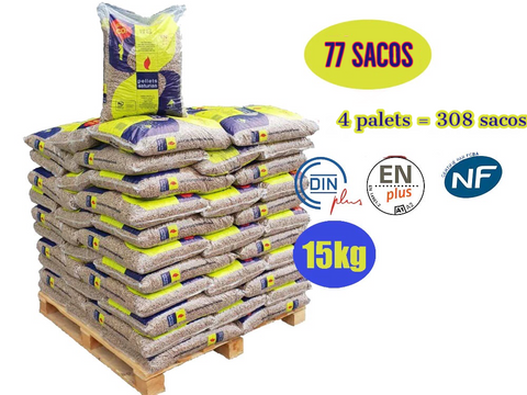 Pellets asturias – 4 Palets de 308 Sacos de 15kg